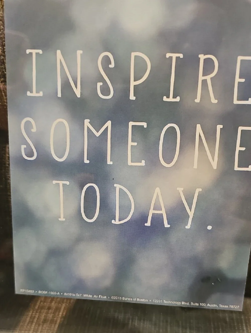 White Photo Frame with Inspirational Print - Home Accents